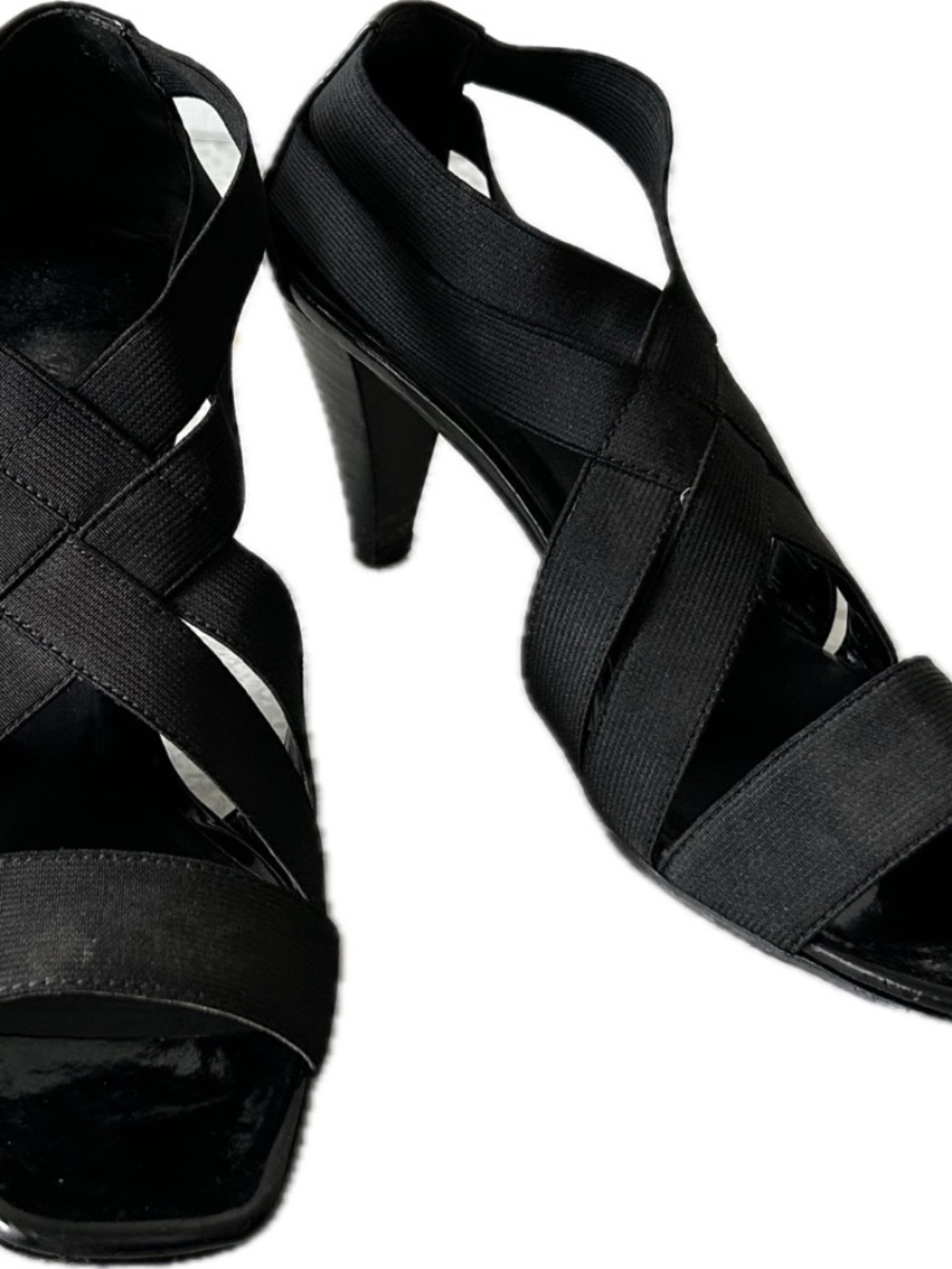Black sandals with heels